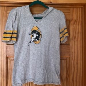 Green Bay Packer Hooded Tee Shirt